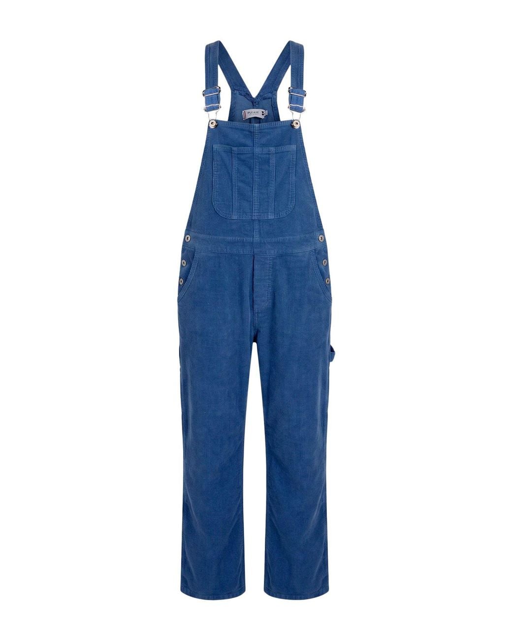 Please Blue Overalls Cotton, Elastane