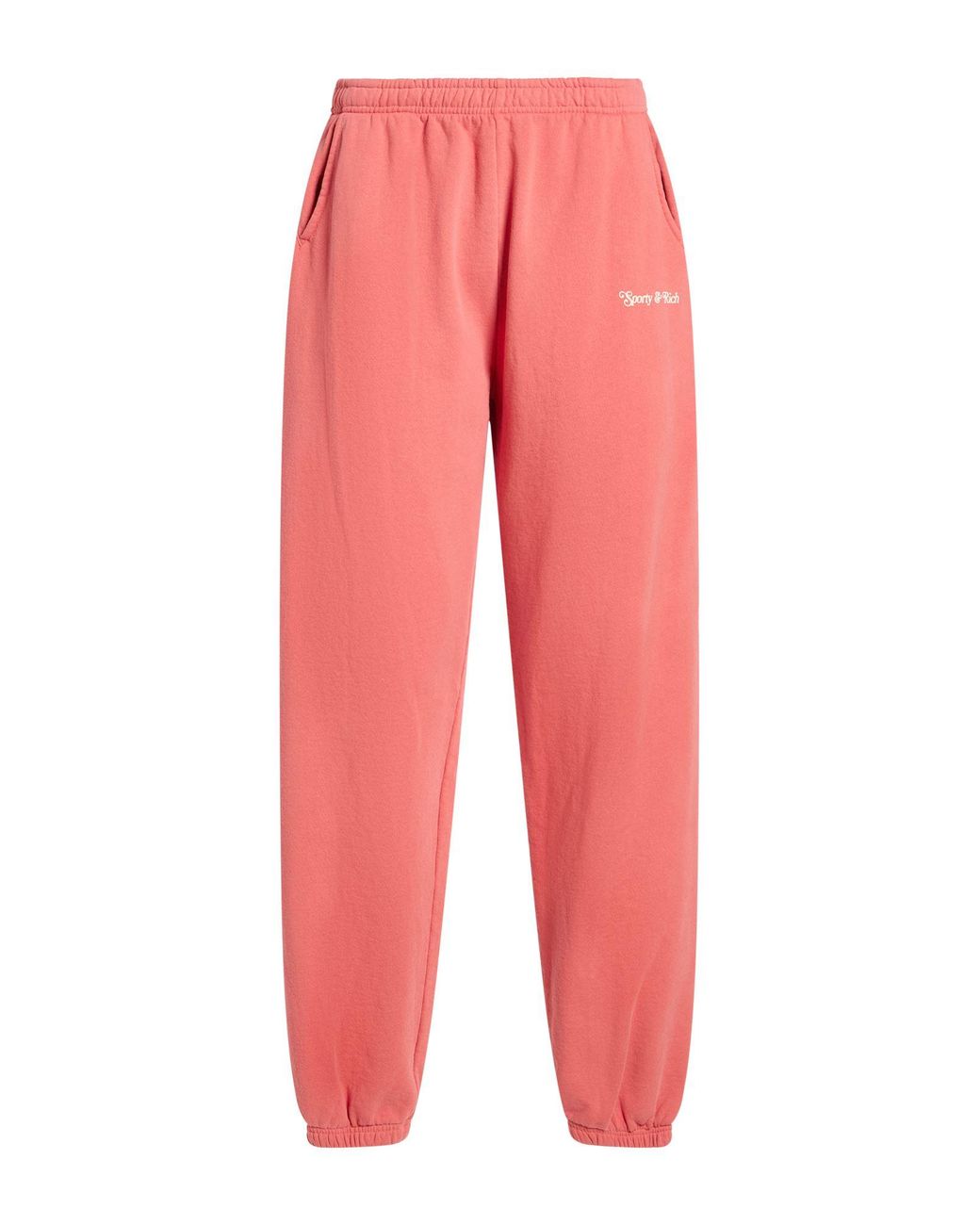 Sporty & Rich Red Coral Pants Cotton