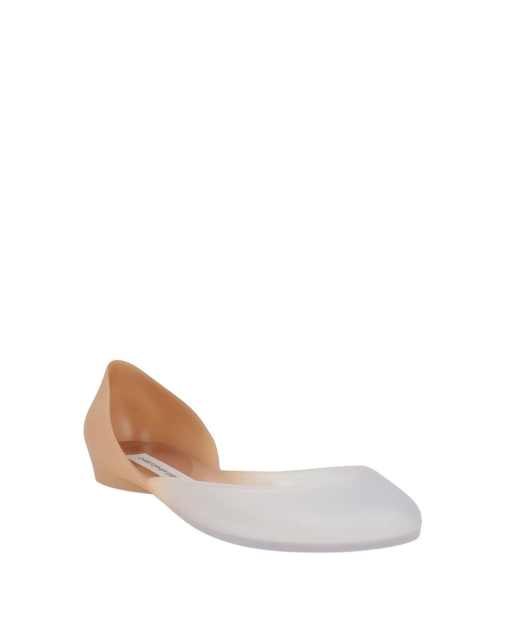 Christopher Esber White Ballet Flats Rubber