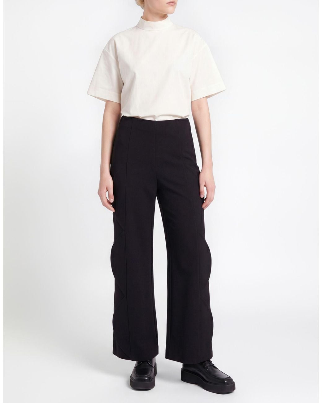 MEIMEIJ Black Pants Viscose, Polyamide, Elastane