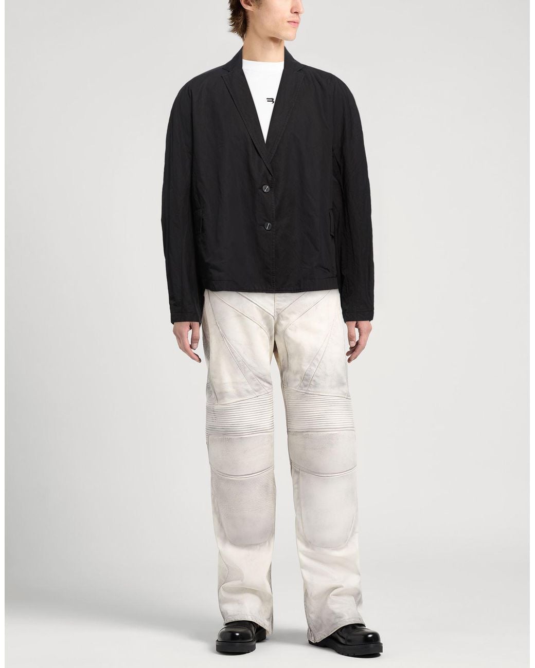 Thom Krom Black Jacket Cotton, Linen for men