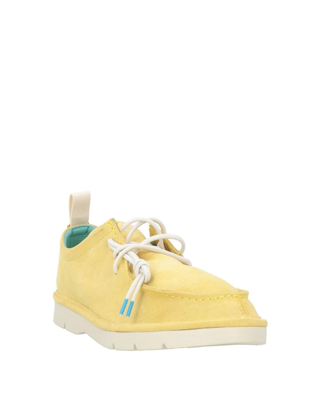 Pànchic Yellow Lace-Up Shoes Leather for men
