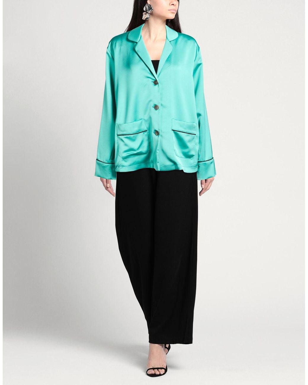 ALESSIA SANTI Green Blazer Polyester