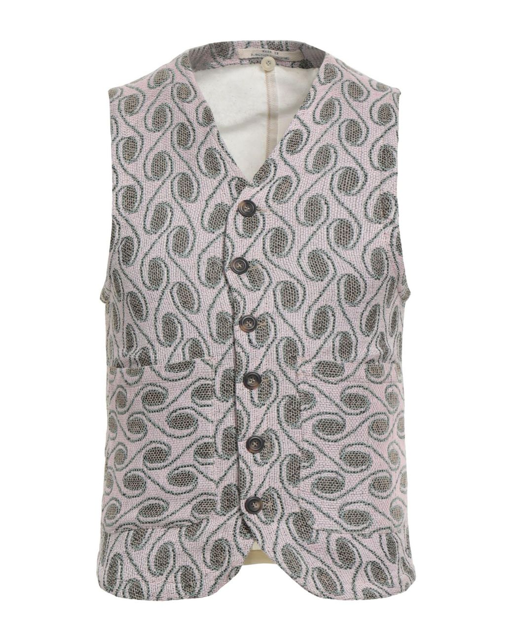 Messagerie Gray Patrizio Piscaglia Tailored Vest Recycled Cotton, Cotton, Polyester for men