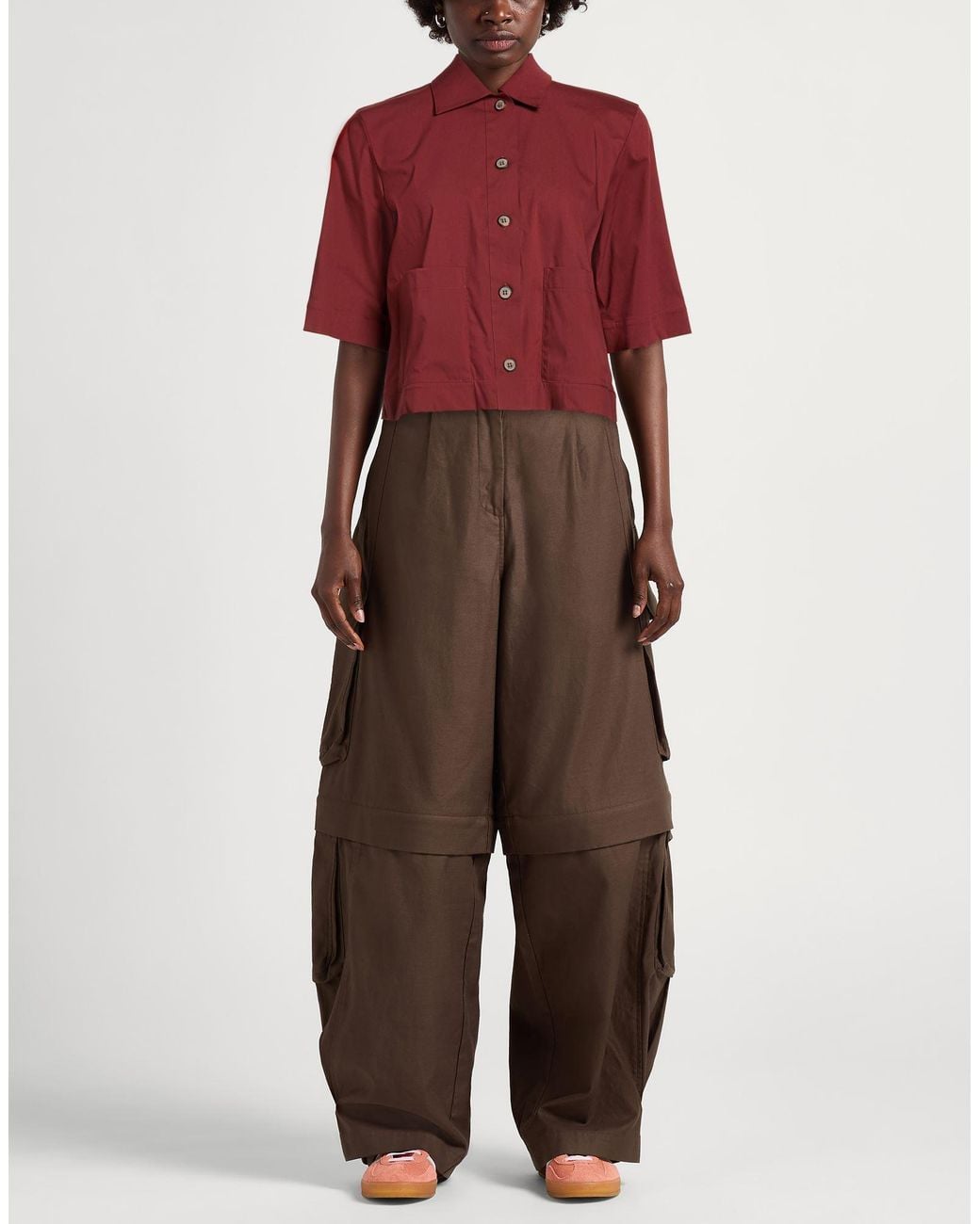 Gran Sasso Red Shirt Cotton, Polyamide, Elastane