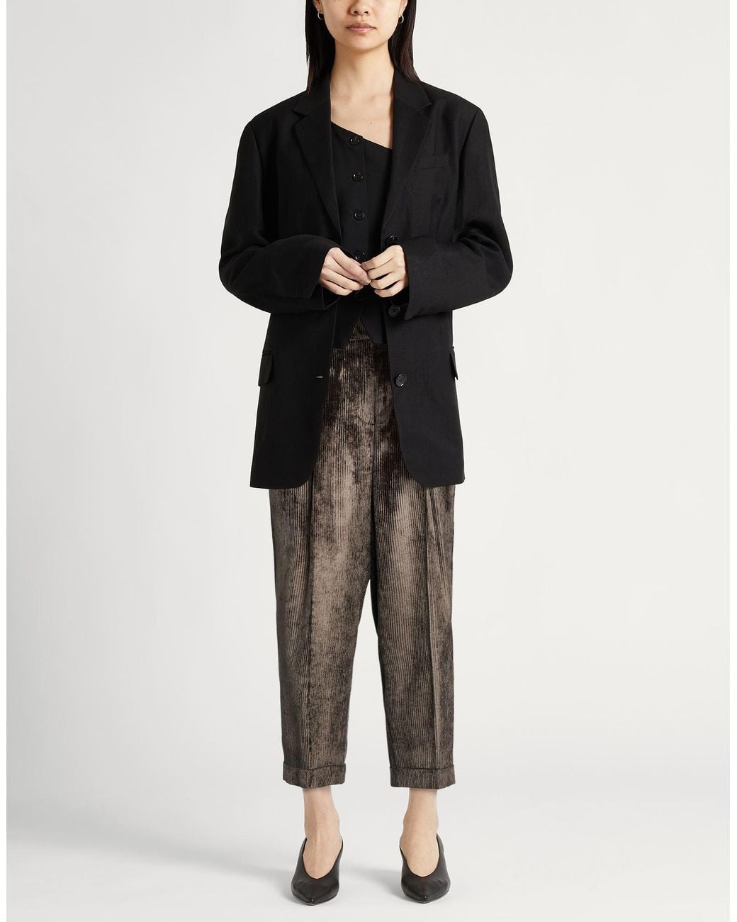 Peserico Gray Pants Viscose, Elastane