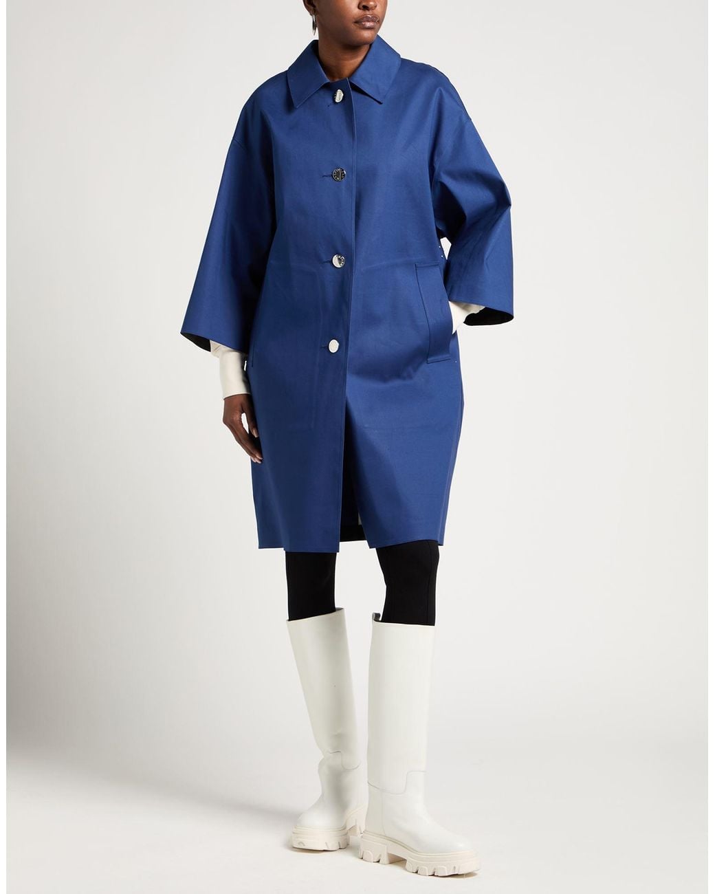 Mackintosh Blue Collin Lr-1056 Overcoat & Trench Coat Cotton