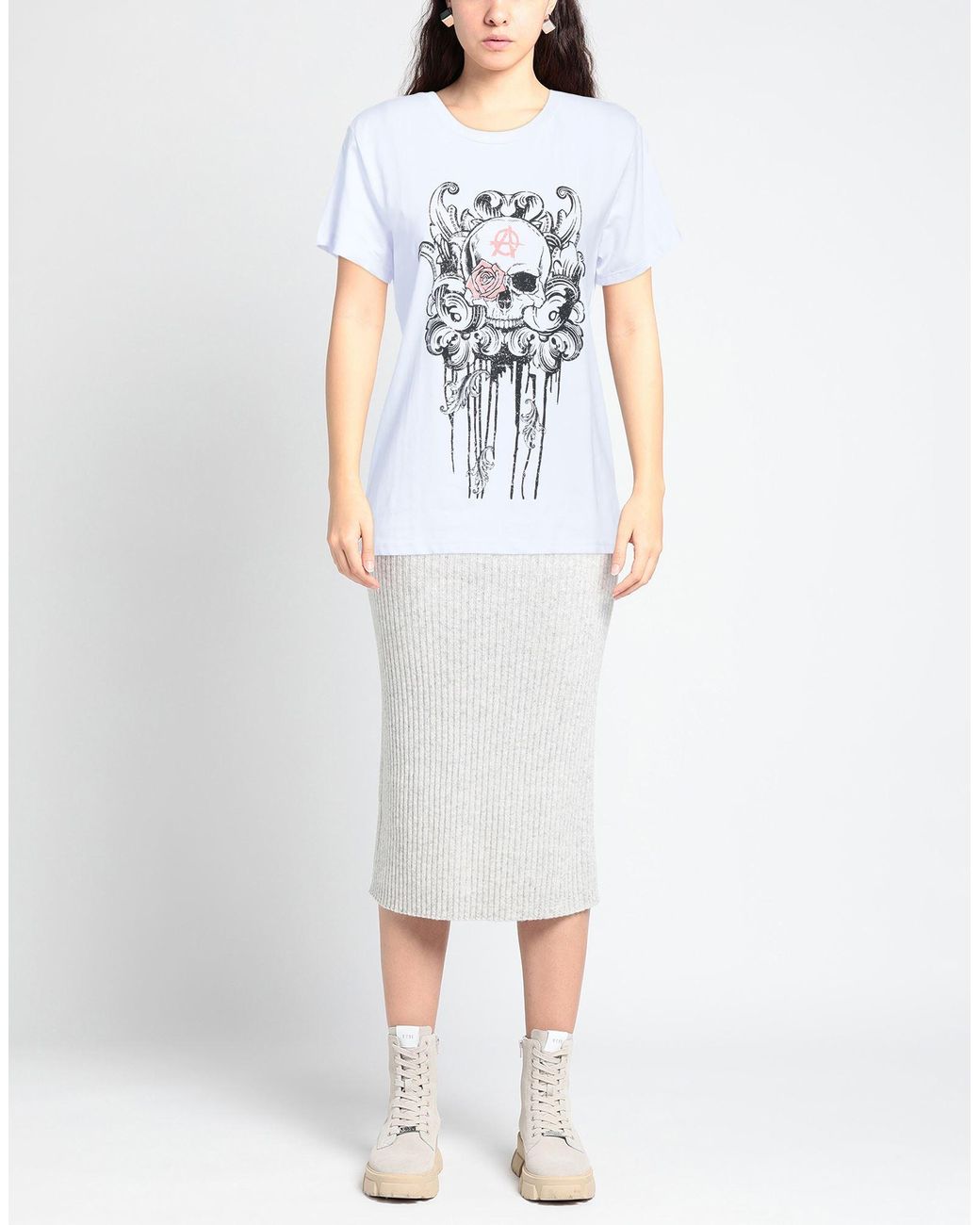 FIRSTAGE White T-Shirt Cotton, Elastane