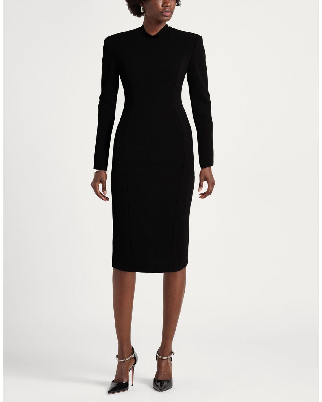 Aniye By Black Midi Dress Polyester, Elastane