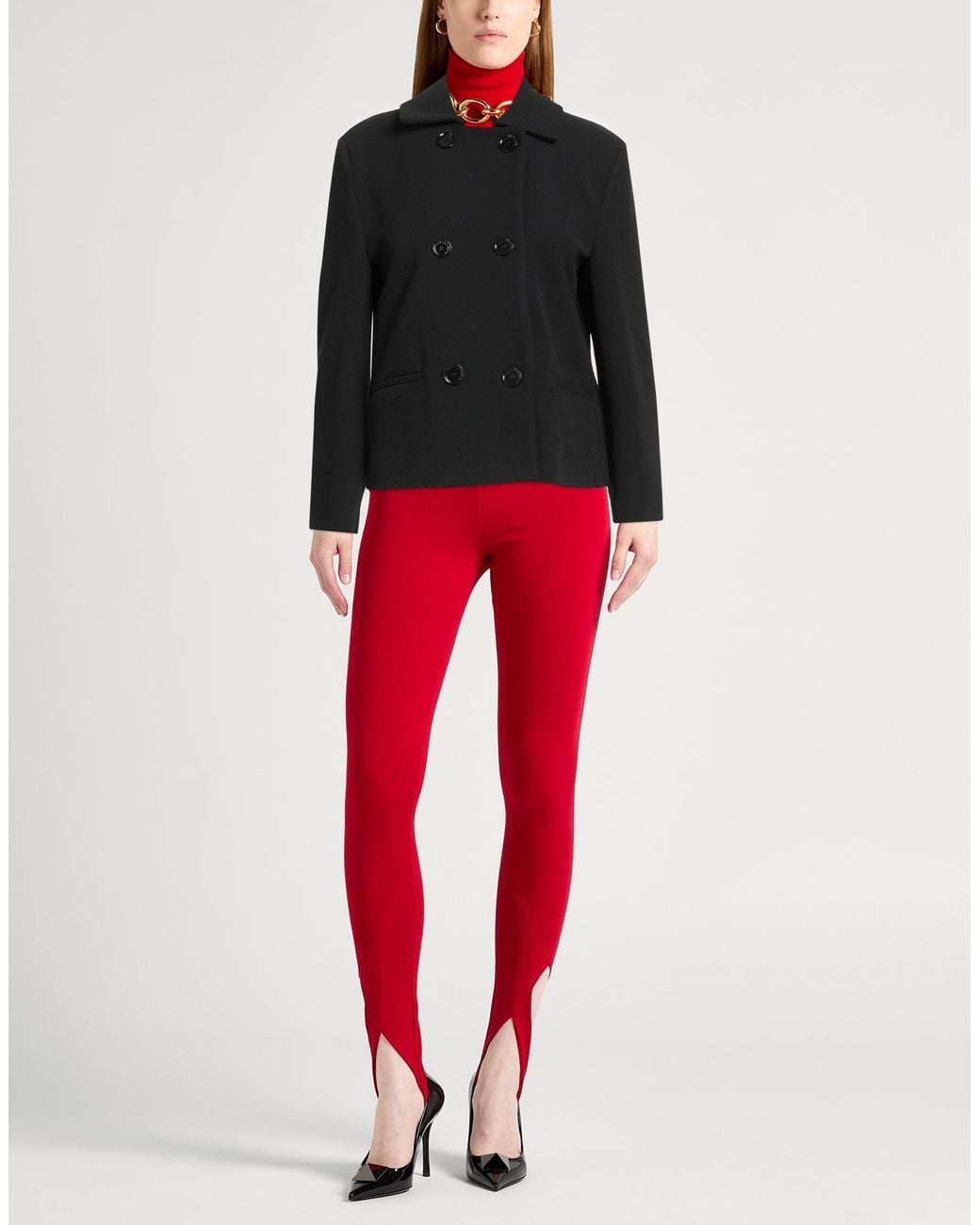 Liviana Conti Black Jacket Polyester, Viscose, Elastane