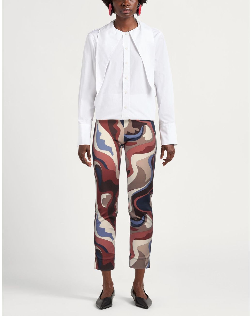 Seductive Red Pants Polyester, Elastane