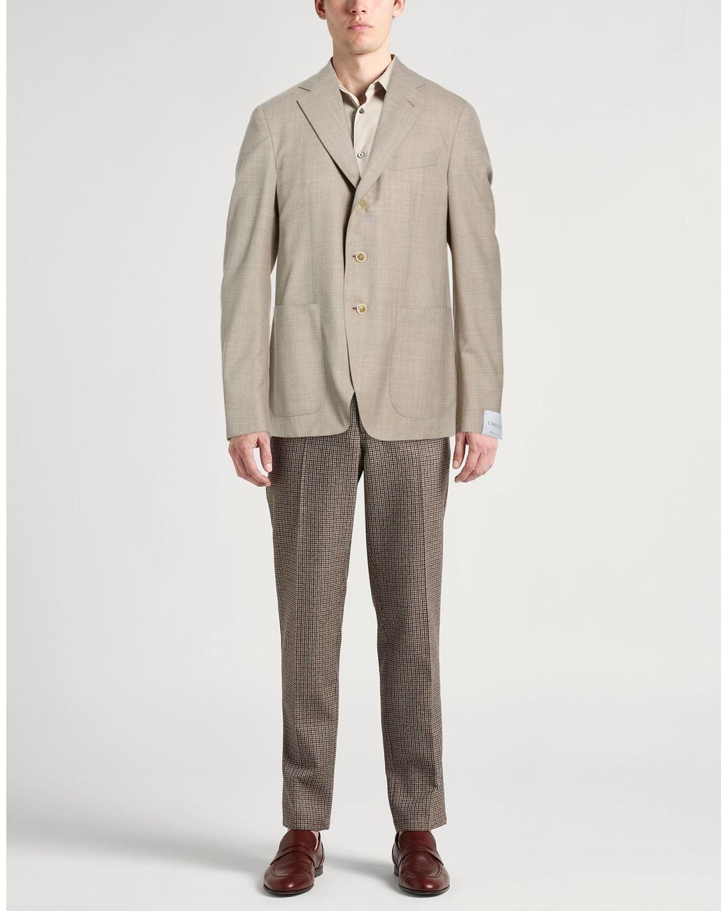 Caruso Natural Blazer Wool for men