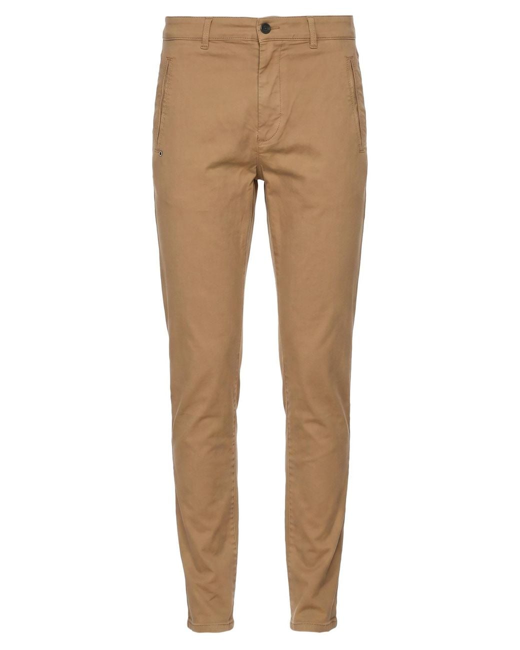Daniele Alessandrini Natural Khaki Pants Cotton, Elastane for men