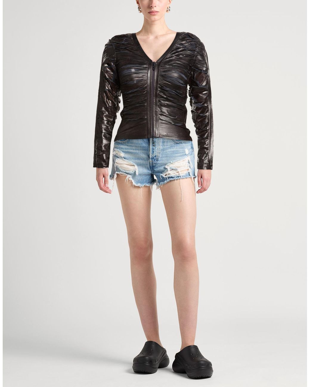 DIESEL Black Shirt Acetate, Elastane