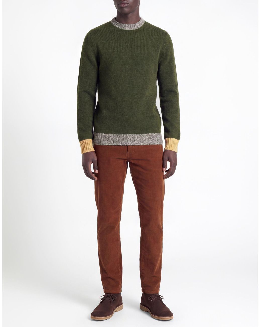 Irish Crone Green Sweater Wool for men