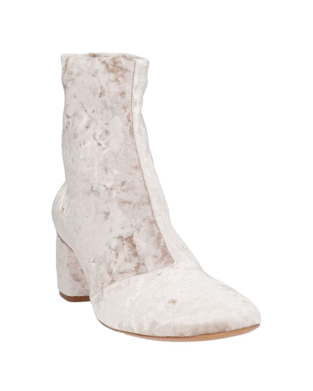 Forte_forte Natural Light Ankle Boots Textile Fibers