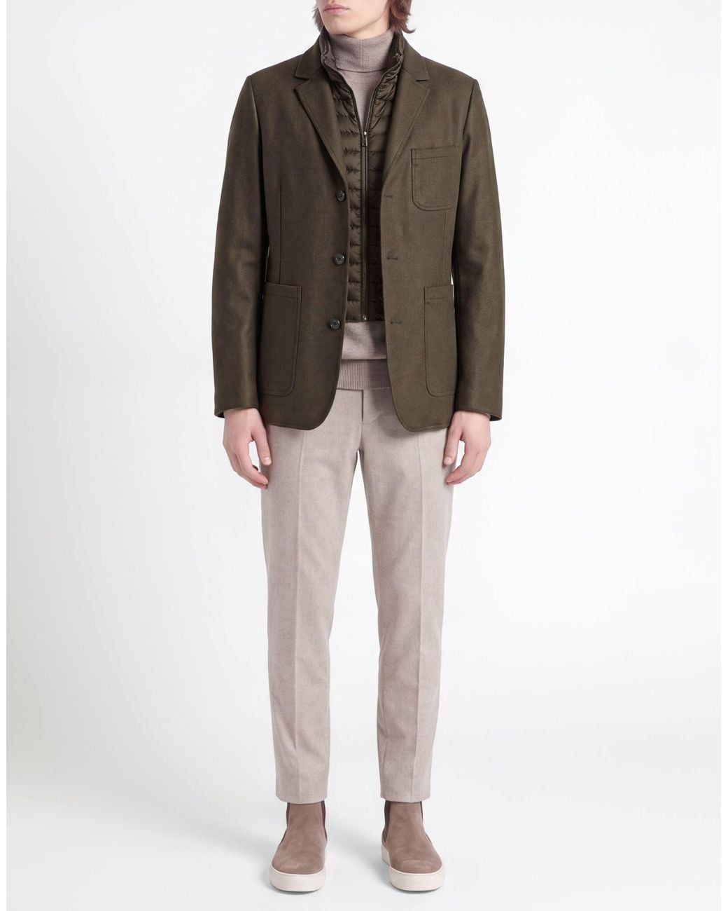 Moorer Brown Dark Blazer Wool, Polyamide, Cashmere for men