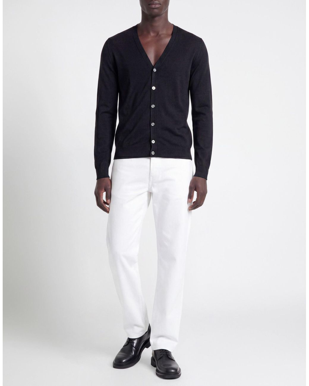 Zanone Blue Cardigan Virgin Wool, Polyamide for men