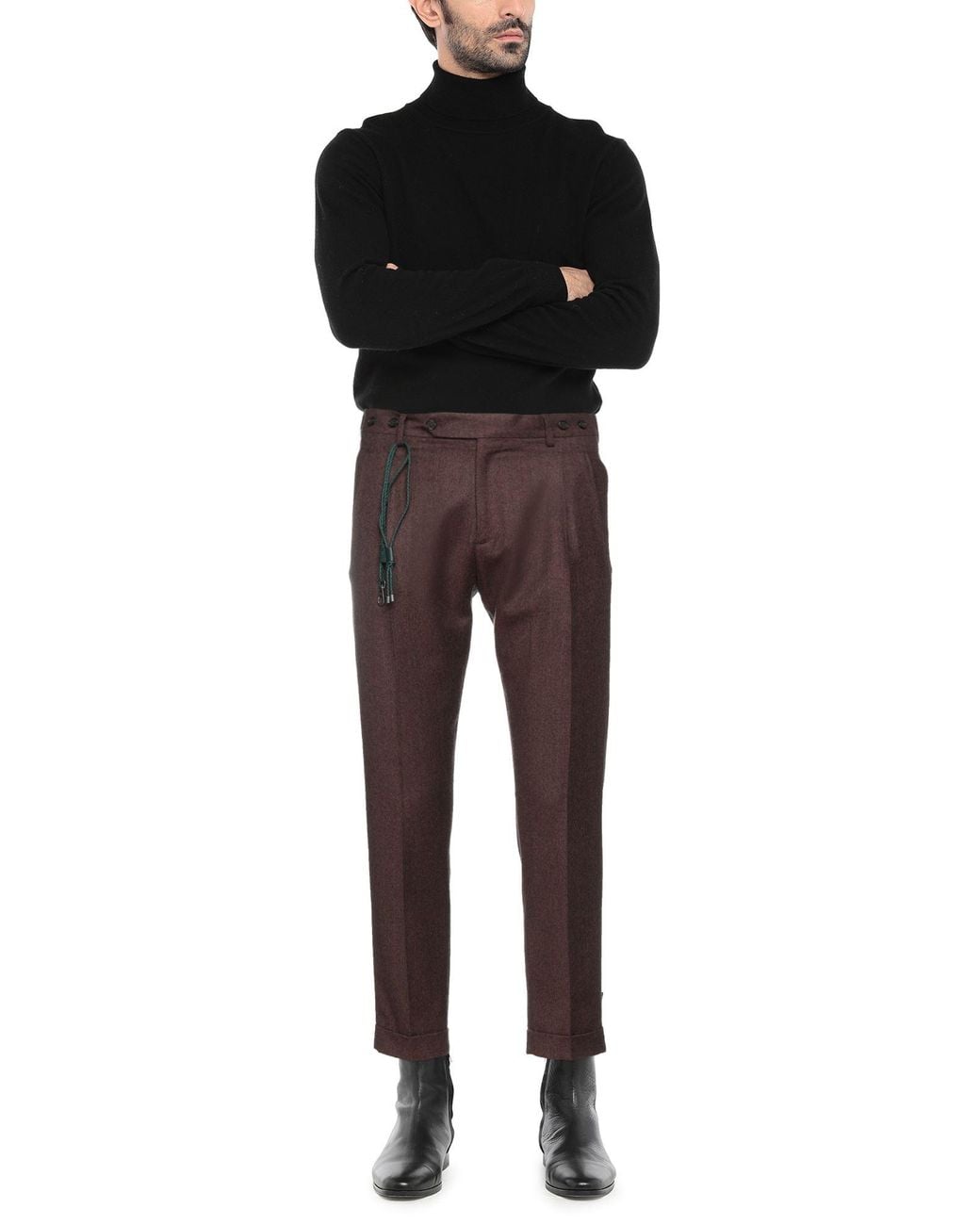 Berwich Brown Pants for men