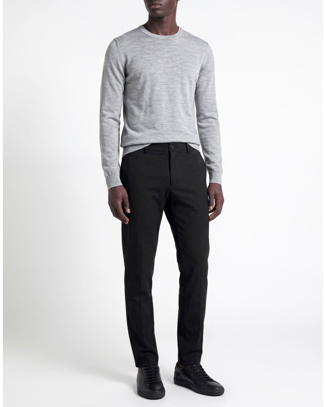 Department 5 Black Pants Polyester, Virgin Wool, Elastane for men