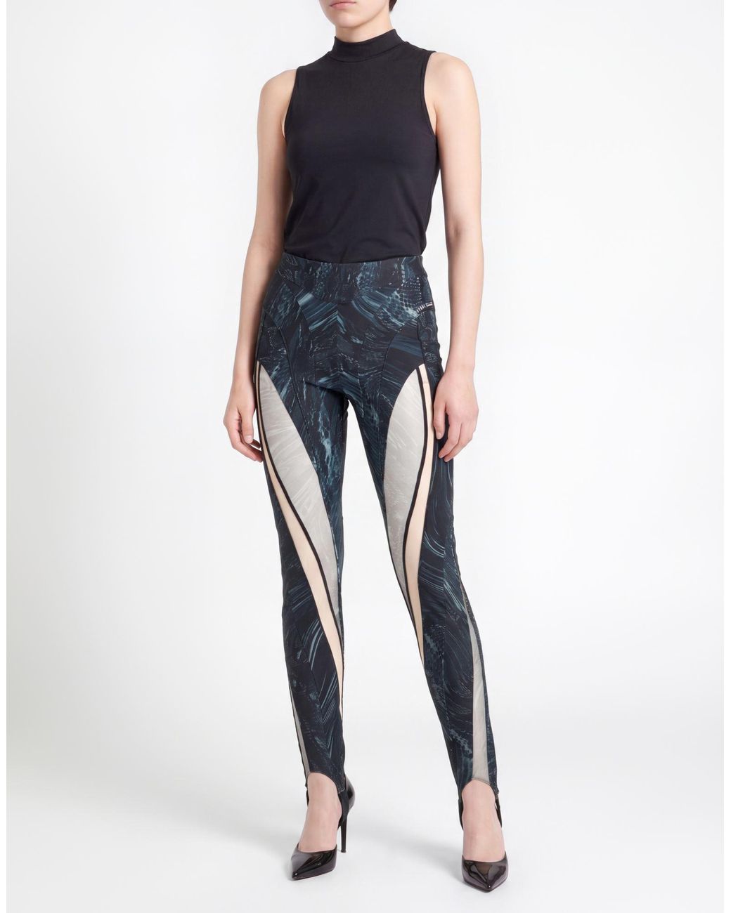 Mugler Blue Leggings