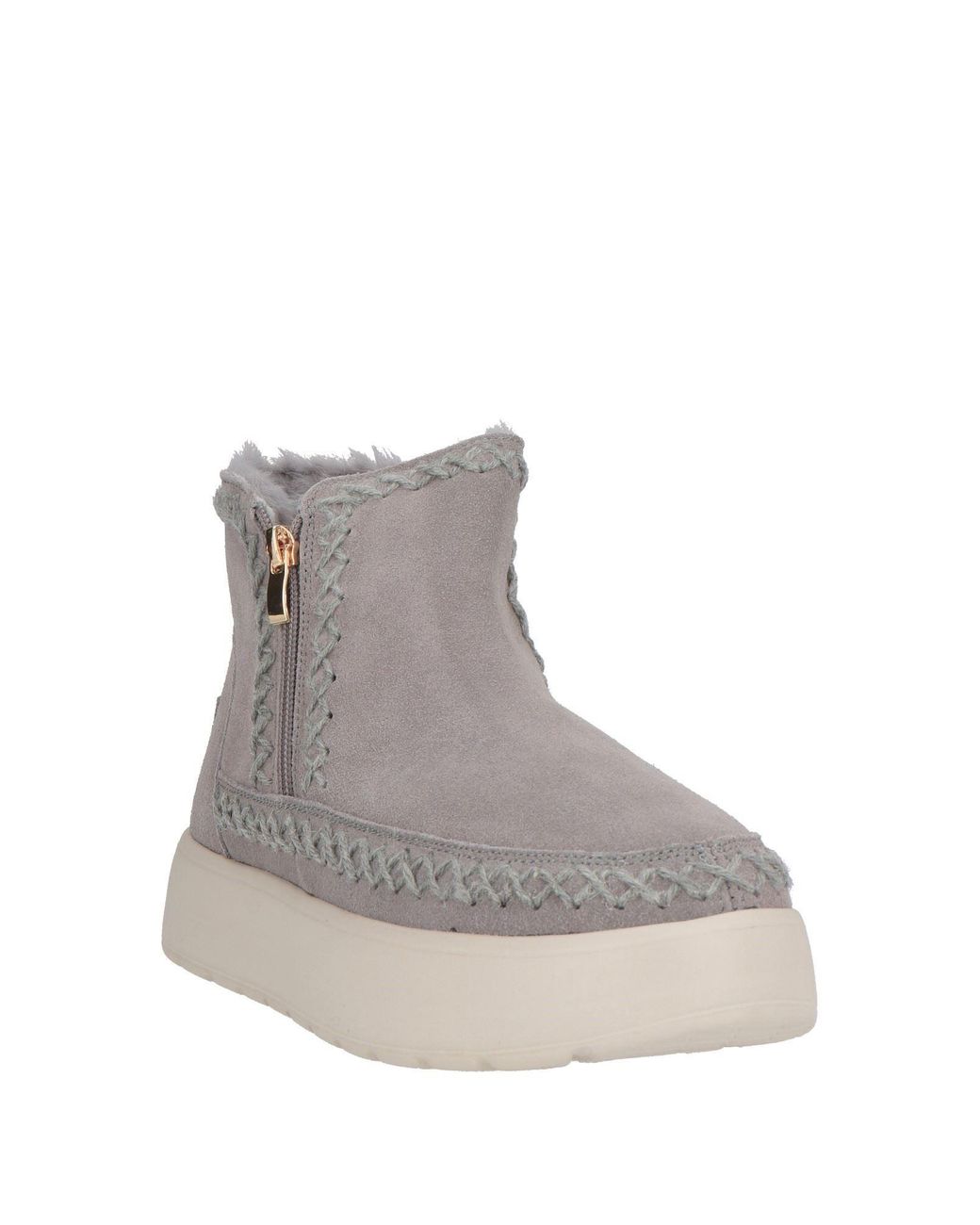 CafeNoir Gray Ankle Boots