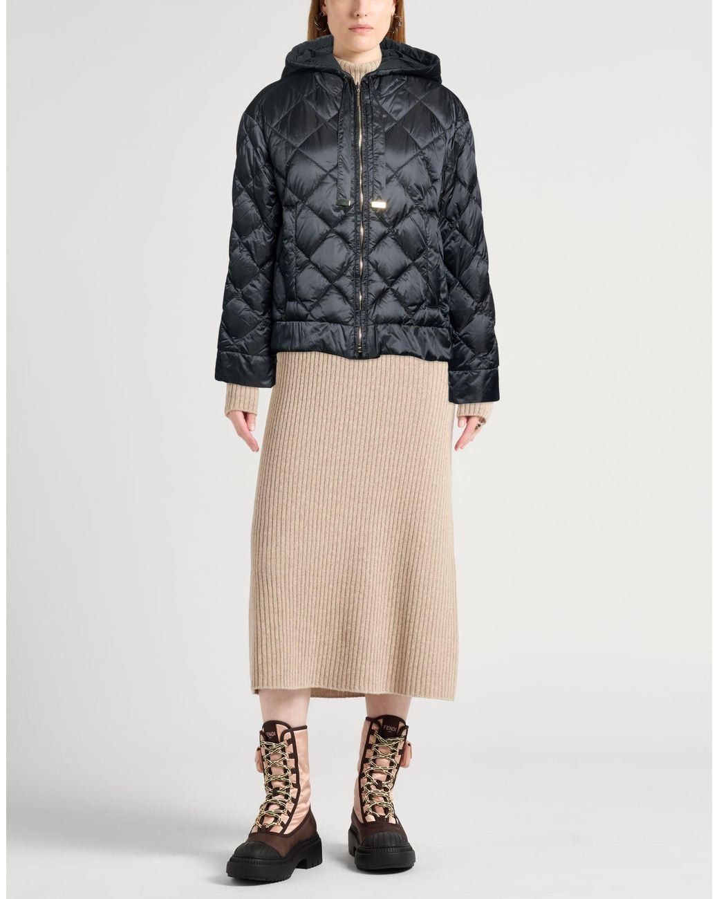 Max Mara Black Puffer Polyamide