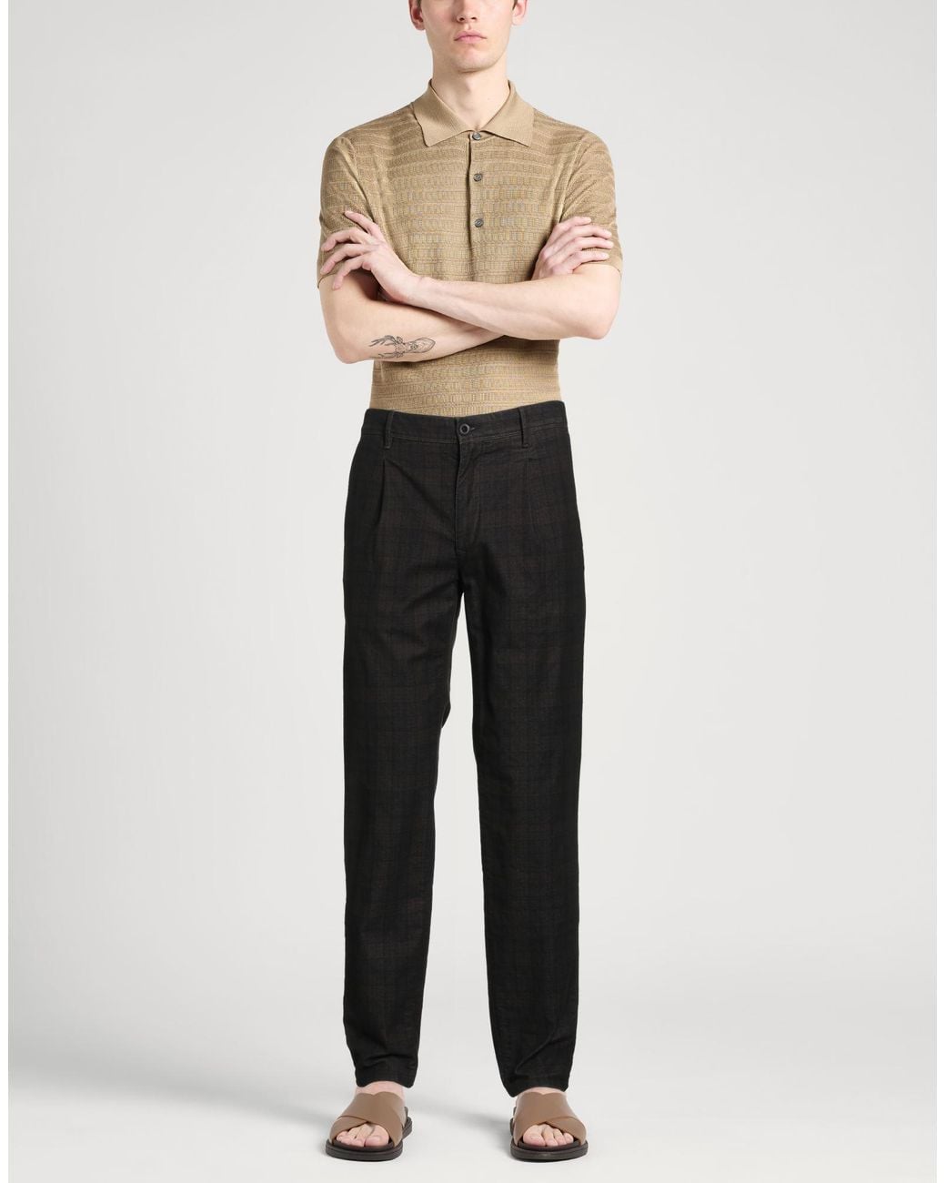 Incotex Black Trouser for men