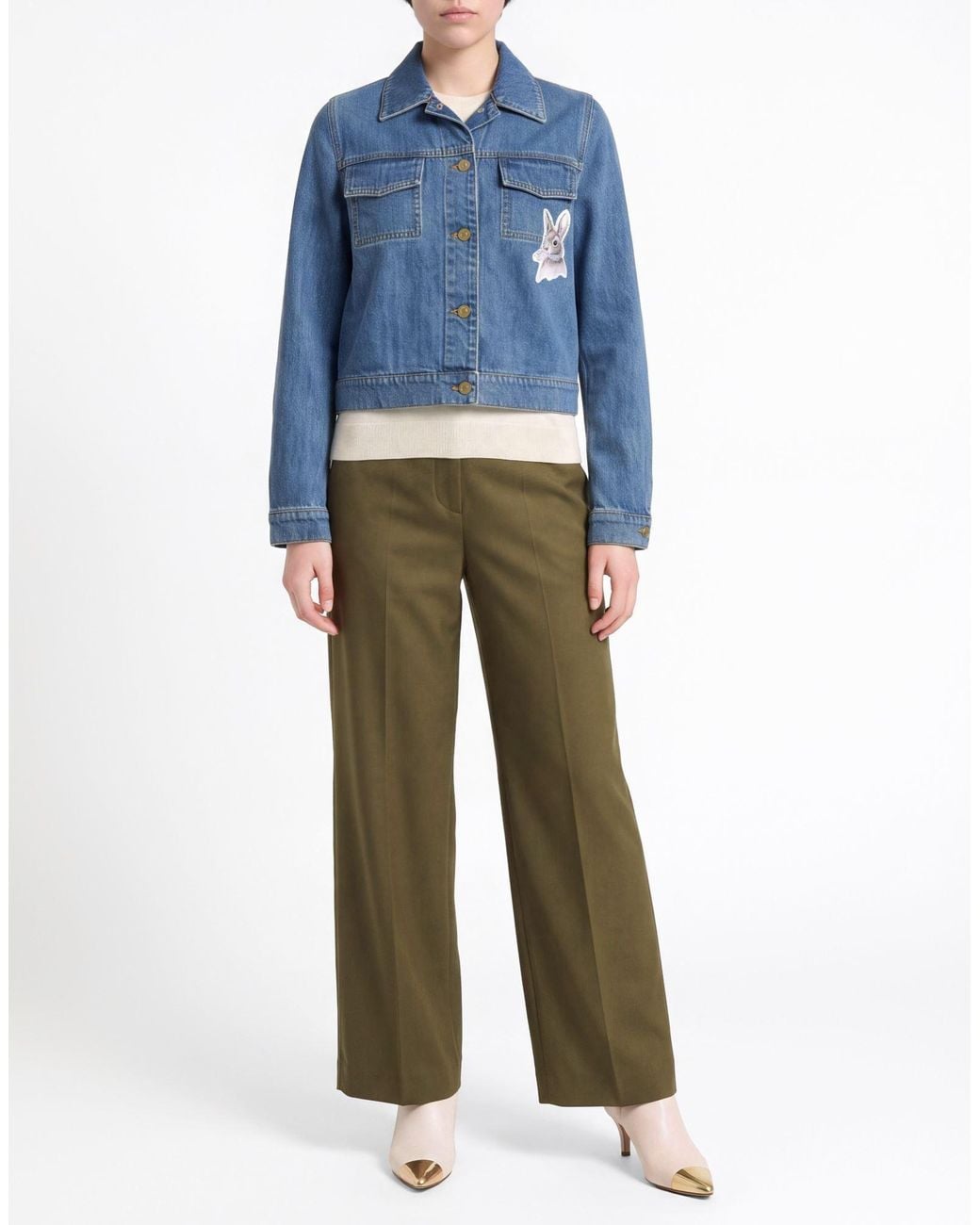 Lanvin Blue Denim Outerwear Cotton