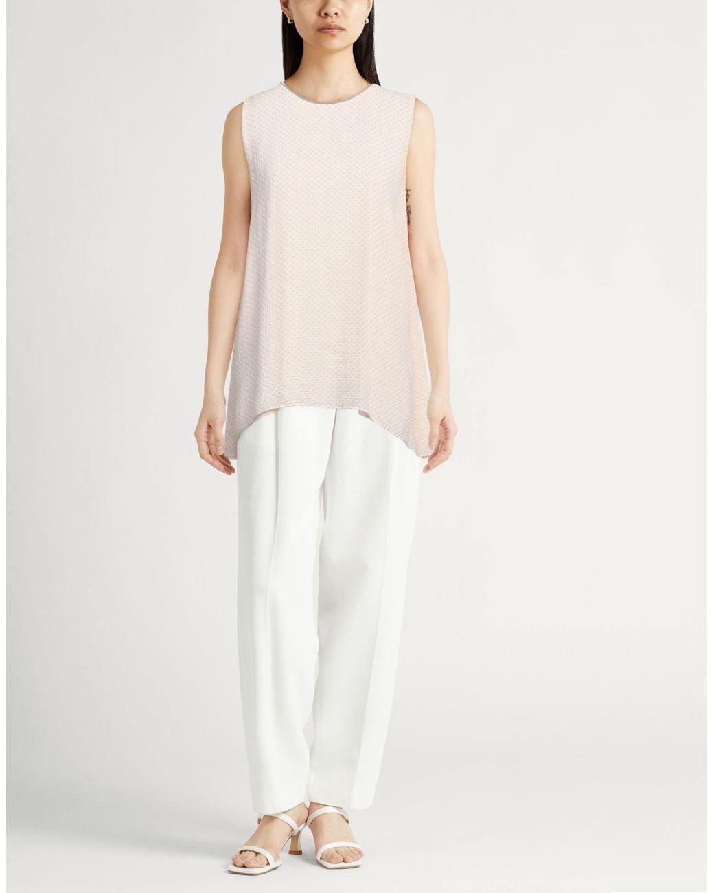 Fabiana Filippi Natural Cream Top Cotton, Silk, Ecobrass