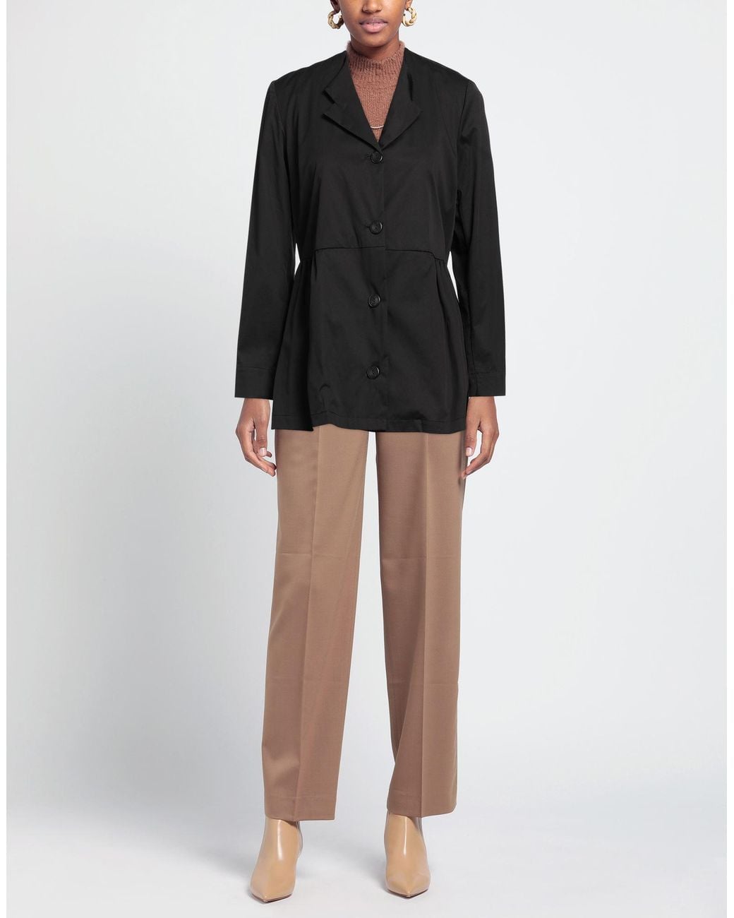 ALESSIA SANTI Black Overcoat