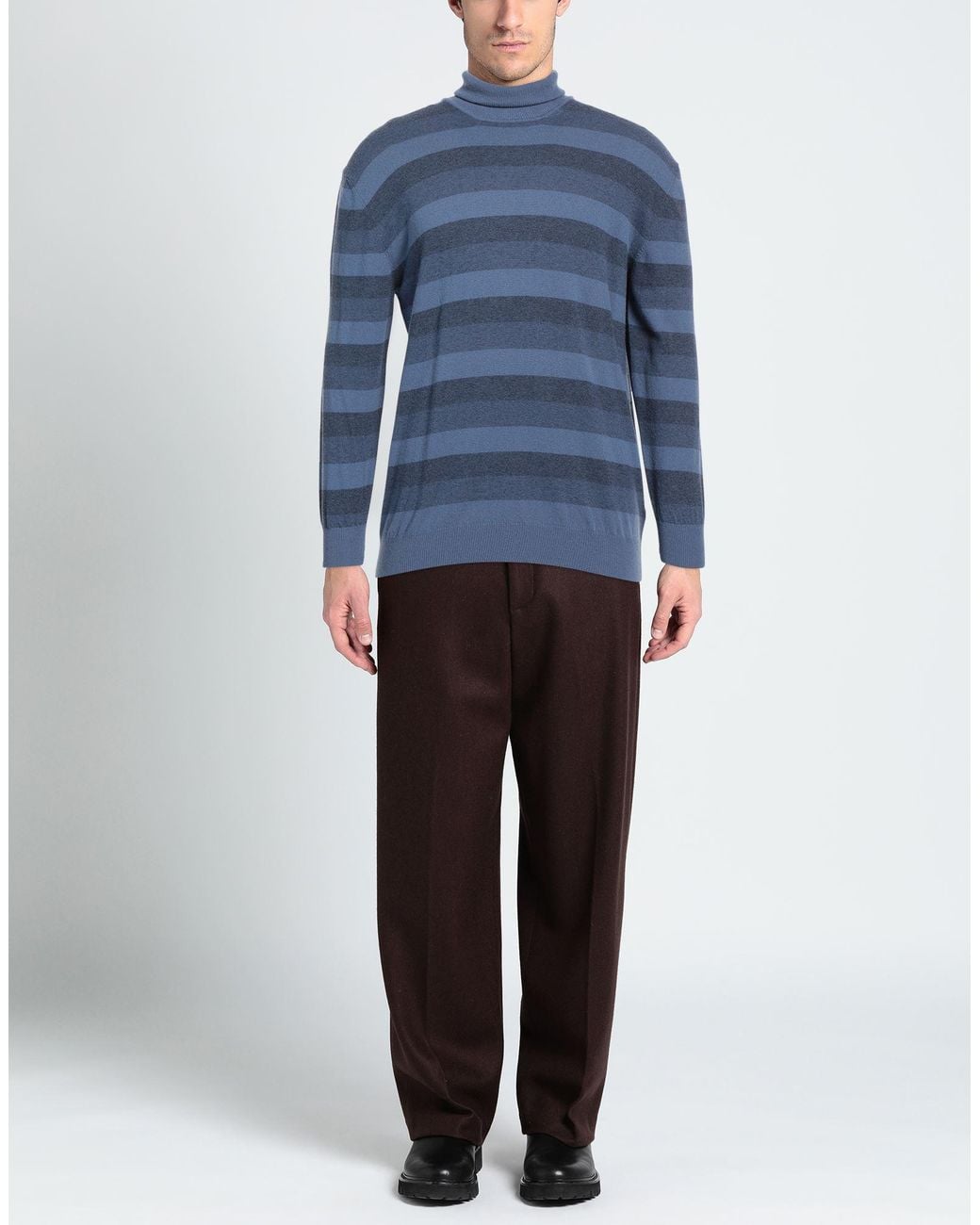 Cashmere Company Blue Turtleneck for men