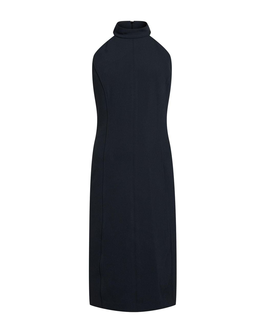 Kaos Blue Midi Dress Polyester, Elastane