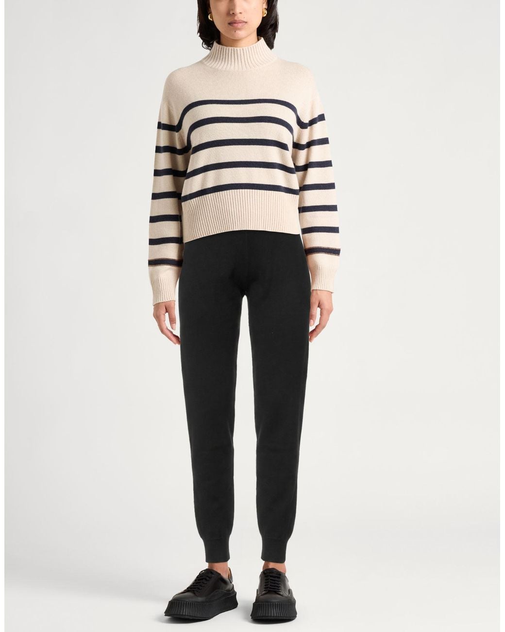 Fabiana Filippi Black Pants Virgin Wool, Silk, Cashmere