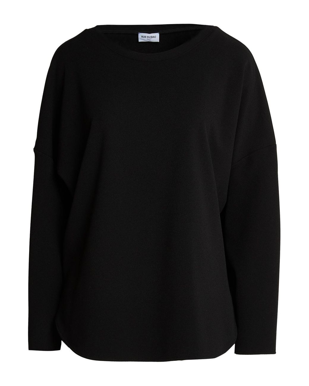 RUE DU BAC Black T-Shirt Polyester, Elastane
