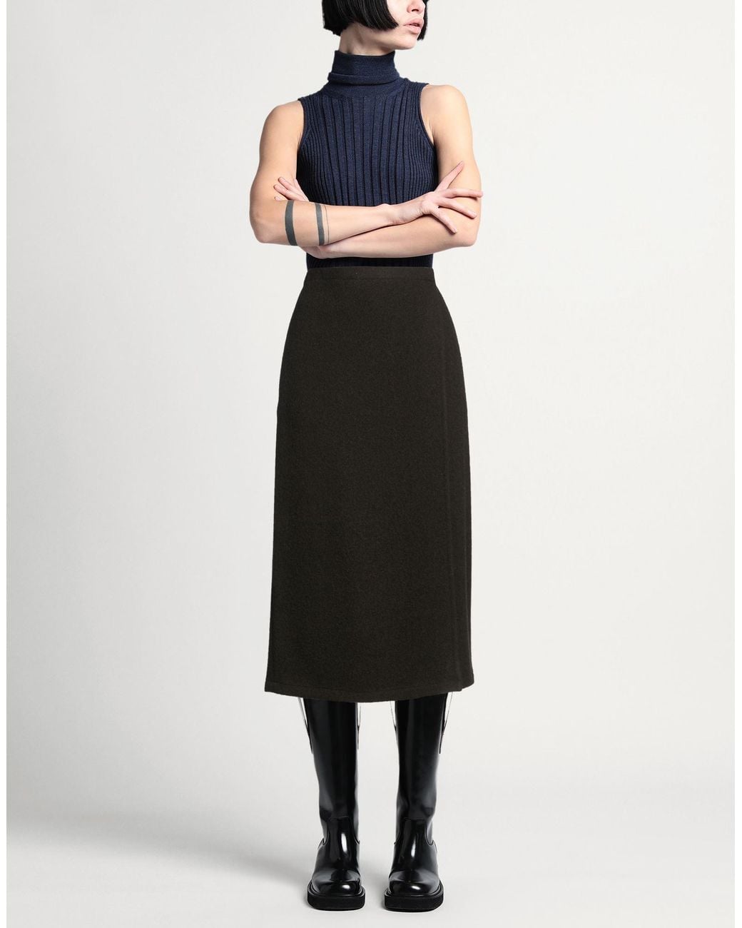 Rier Black Midi Skirt