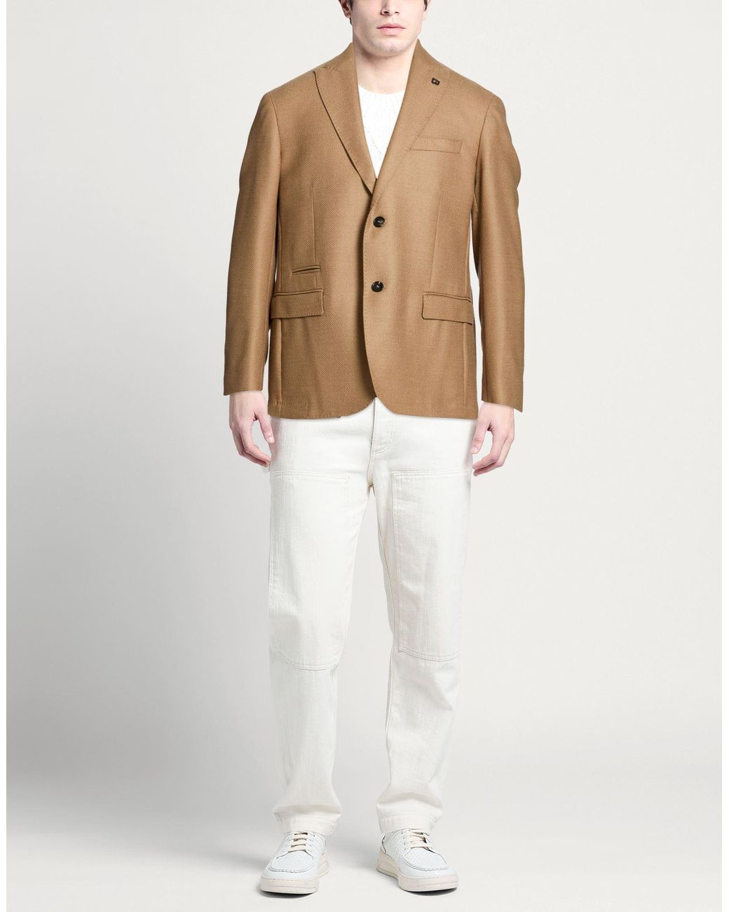 BRERAS Milano Brown Blazer Virgin Wool for men