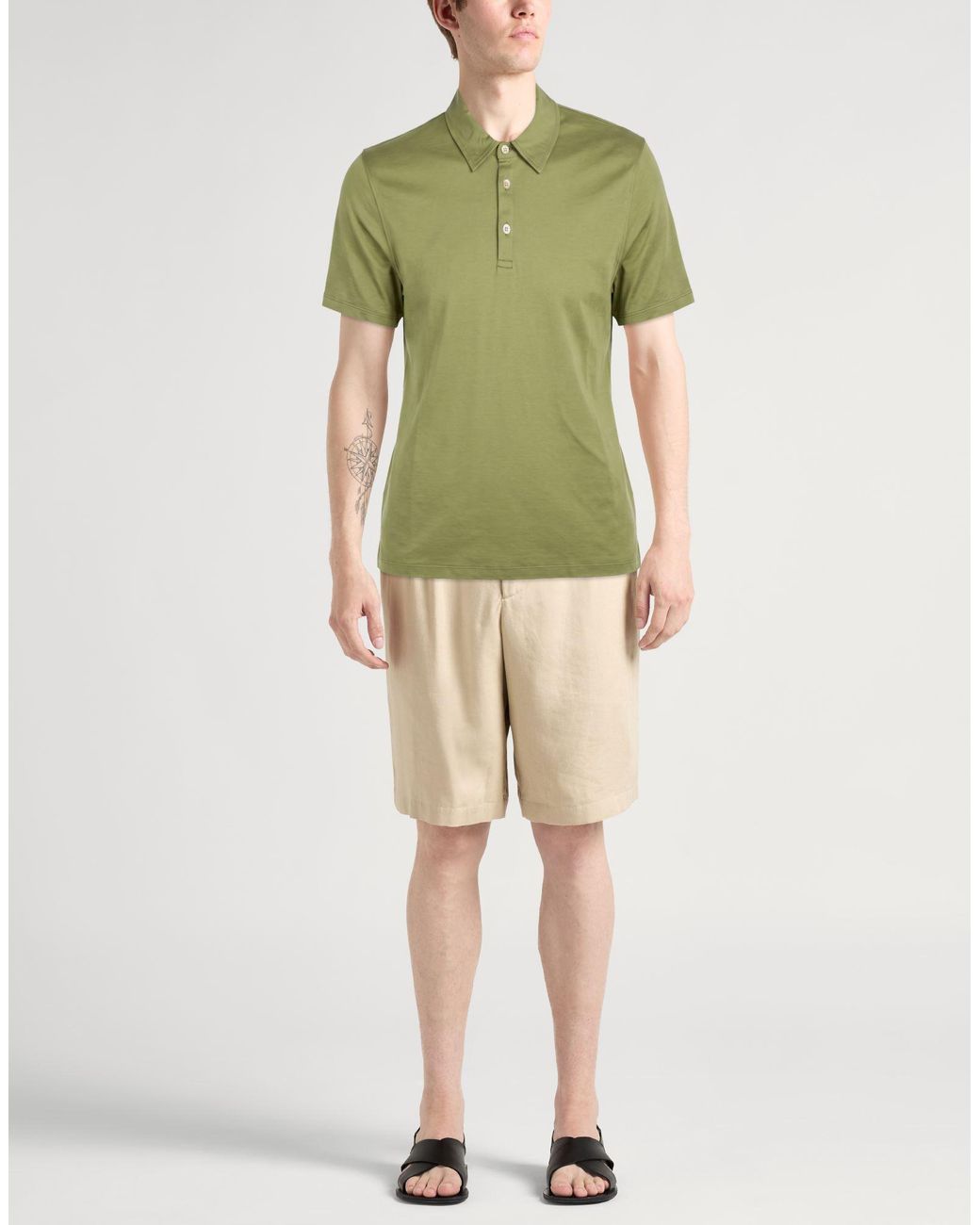 Polo Moorer de hombre de color Green