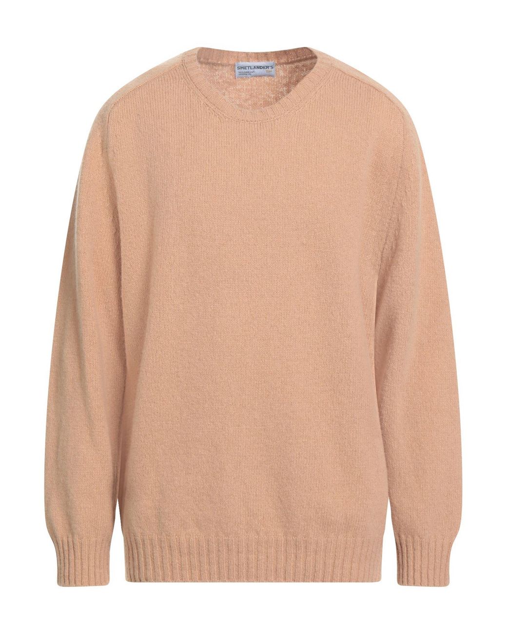 SHETLANDER'S Natural Camel Sweater Virgin Wool for men