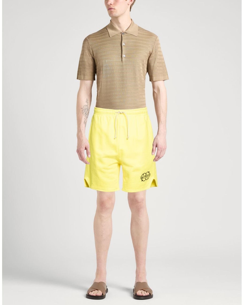Grifoni Yellow Shorts & Bermuda Shorts Cotton for men