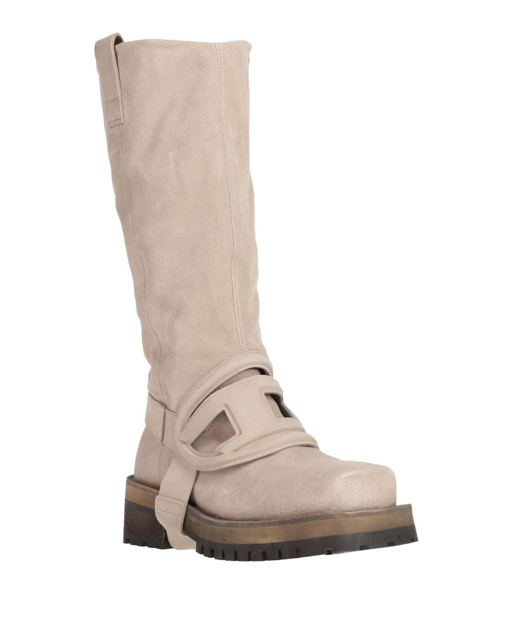 DIESEL White Ankle Boots Leather