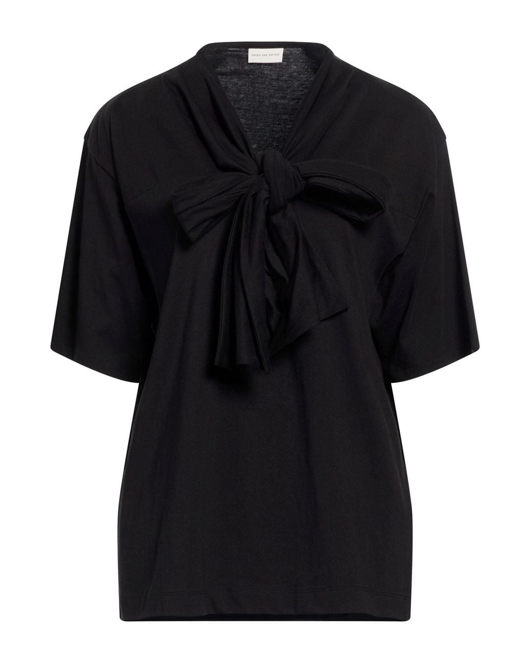 Dries Van Noten Black T-Shirt Cotton