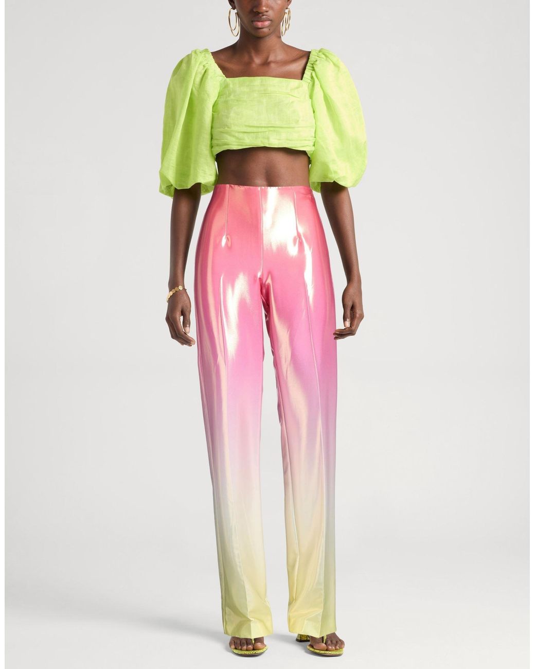 Patrizia Pepe Pink Pants Polyester, Elastane