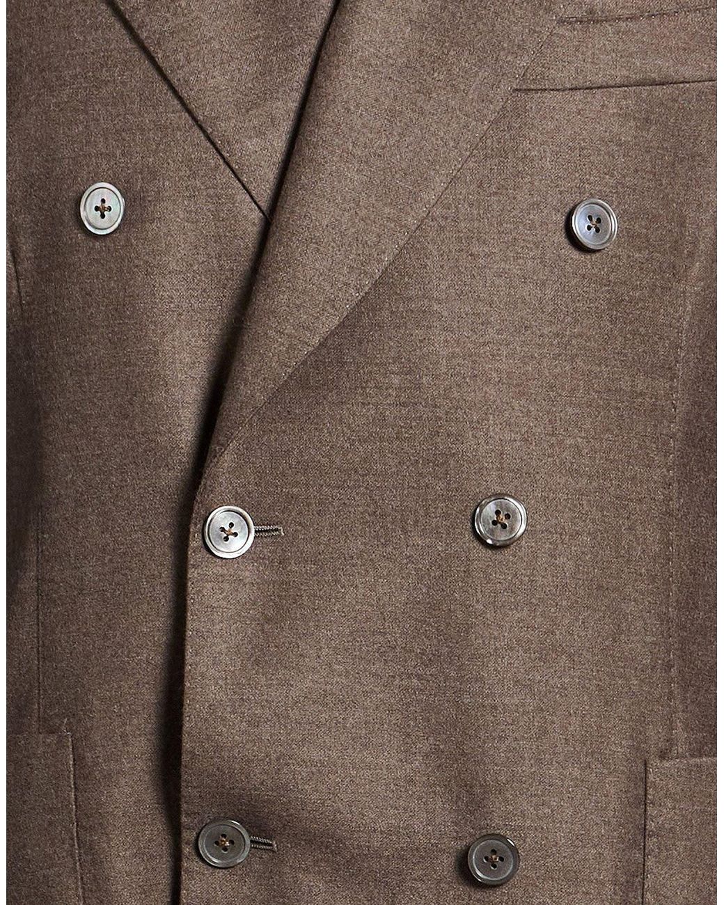 Tombolini Brown Taupe Blazer Virgin Wool, Elastane for men