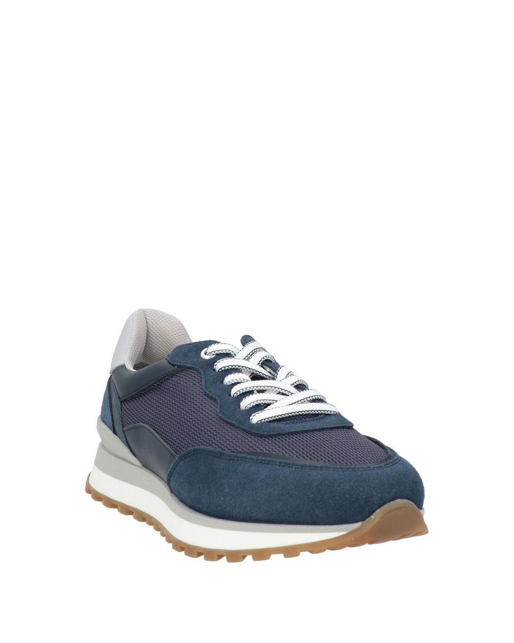 Baldinini Blue Midnight Sneakers Leather, Textile Fibers for men