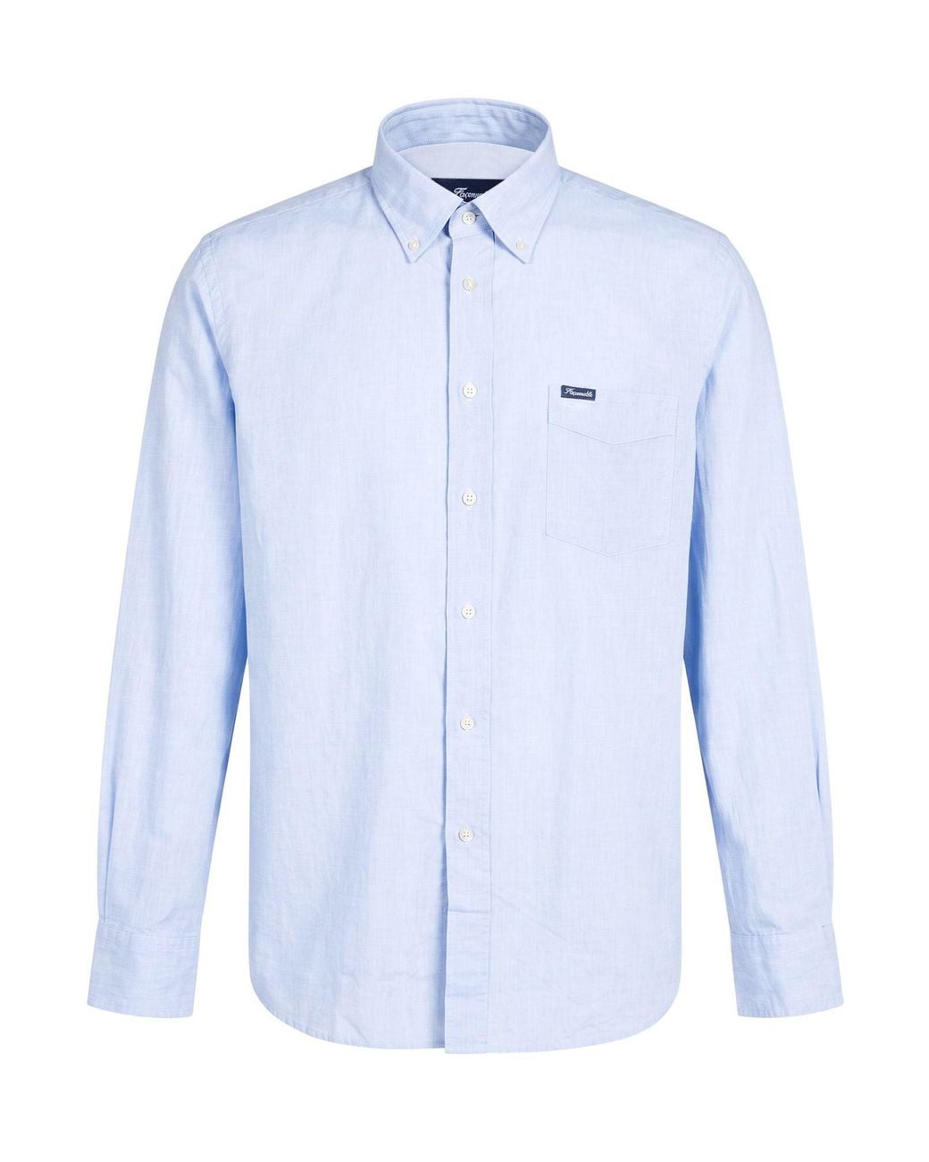 Façonnable Blue Shirt Cotton, Linen for men