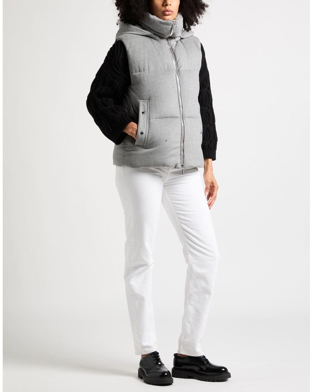 Moorer Gray Vest Wool, Cashmere