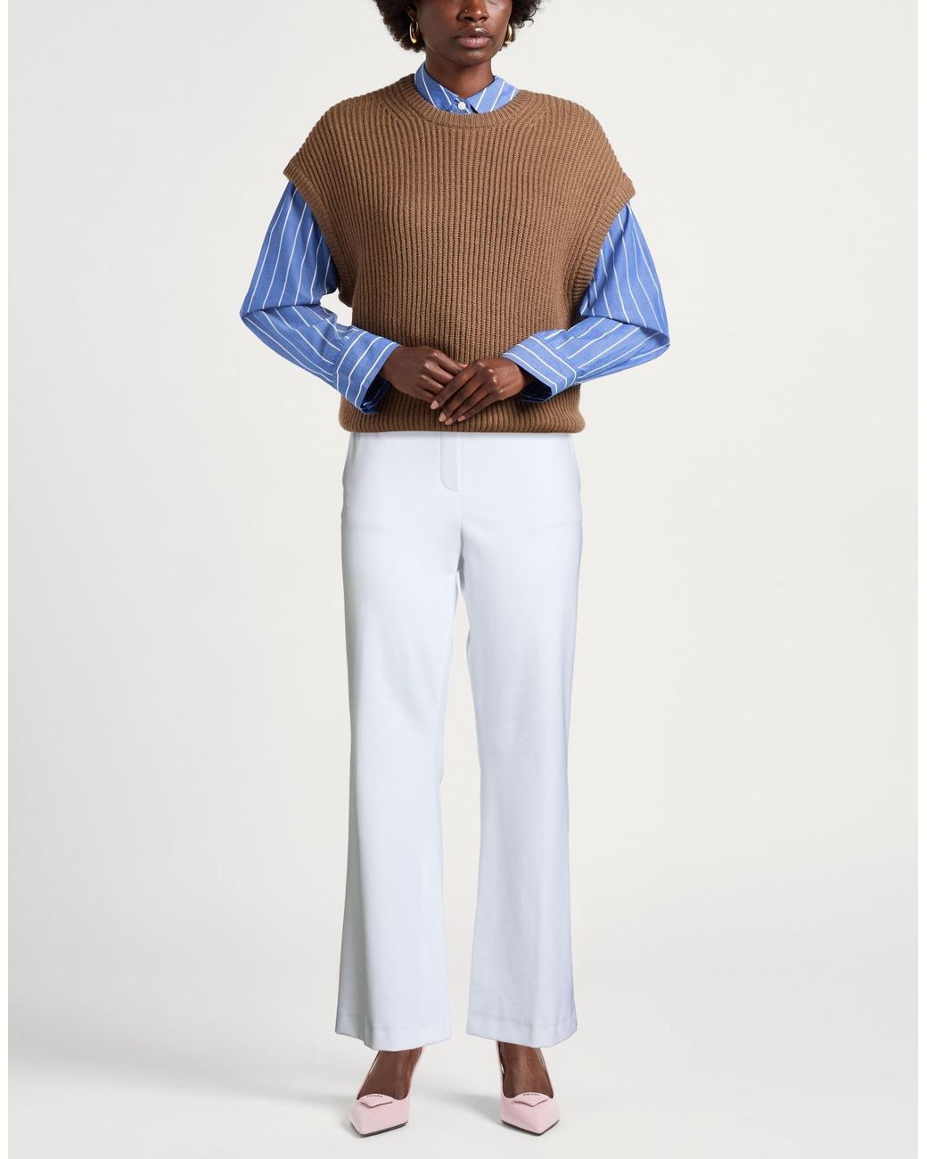 Seductive White Pants Polyamide, Elastane