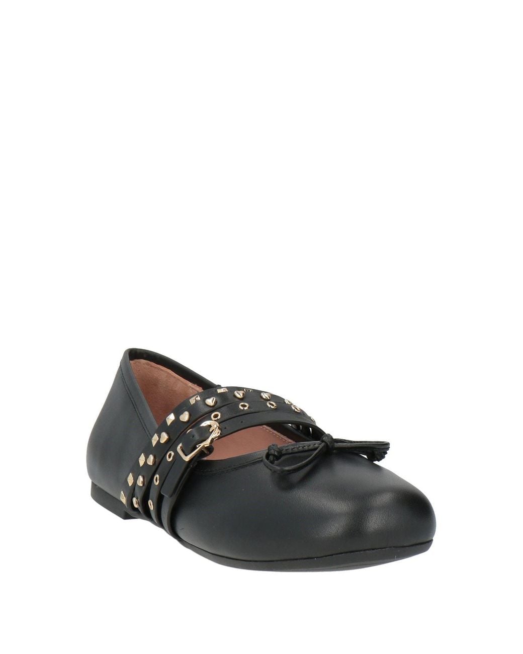 Love Moschino Black Ballet Flats Leather