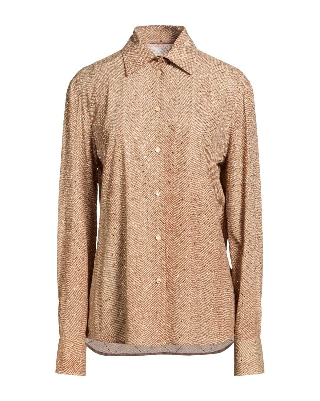 Ermanno Scervino Natural Shirt Viscose, Glass, Polyester
